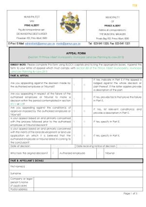 Land Use Appeal Form