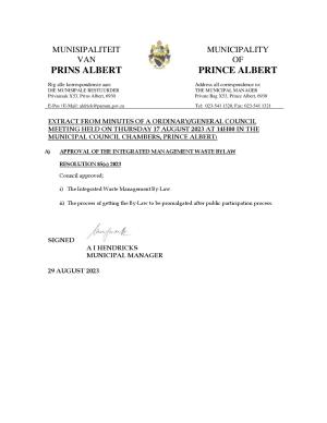 Council Resolution IWM BY-LAW 17-08-2023