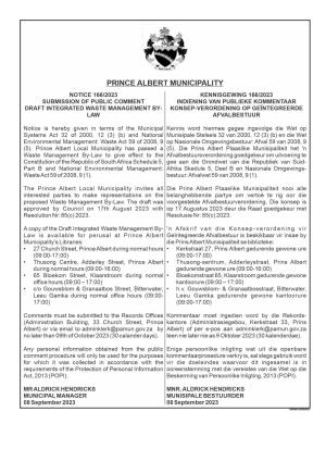 Notice 166_2023 - IWM By-Law