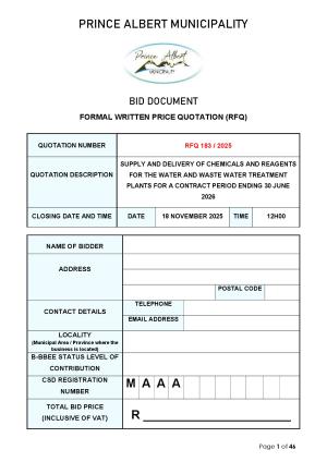 PAMun Bid Document - RFQ 183_2025 Chemicals for WWTW