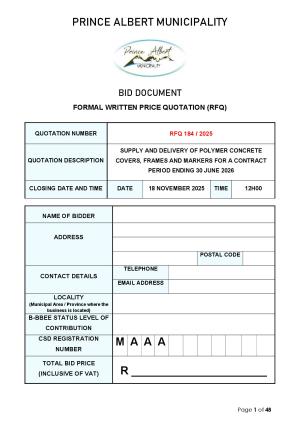 PAMun Bid Document - RFQ 184_2025 Polymer & Concrete Covers