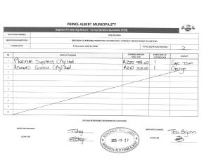 Opening Results - RFQ 201_2025