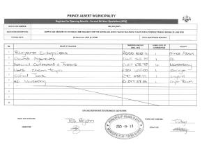 Opening Results - RFQ 183_2025