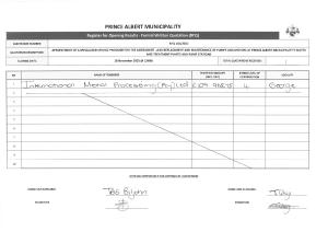 Opening Results - RFQ 181_2025