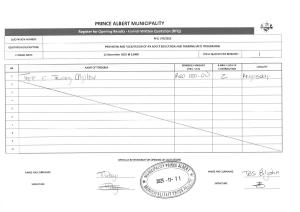 Opening Results - RFQ 179_2025