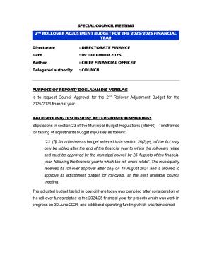 Item Second Adjustment Budget 2025-2026 Financial Year