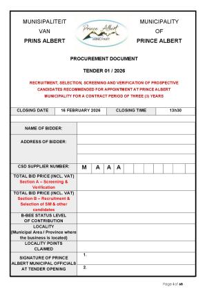 PAMun Tender Document - TD01_2026 Screening, Vetting and R&S
