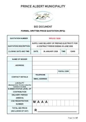 PAMun Bid Document - RFQ 02_2026 Prepaid Elec.Meters