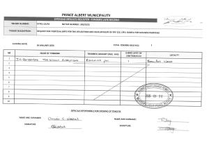 Opening Results - RFQ 01-25_26