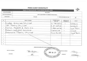 Opening Results RFQ 15_2026.
