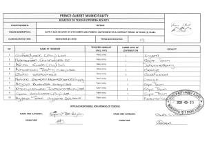 Opening Results - Tender 06_2026