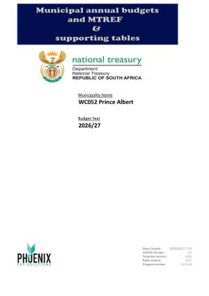 Draft Annual Budget - 2026/2027