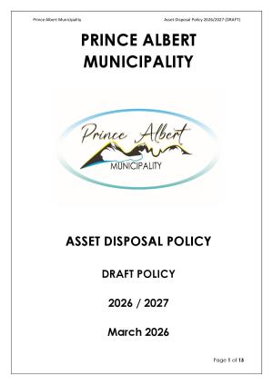 WC052 Prince Albert Municipality Asset Disposal Policy 2026_2027 (Draft)