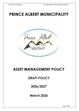WC052 Prince Albert Municipality Asset Management Policy 2026_2027 (Draft)