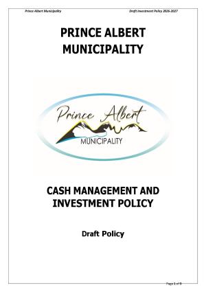 WC052 Prince Albert Municipality Cash Management and Investment Policy Draft_March 2026