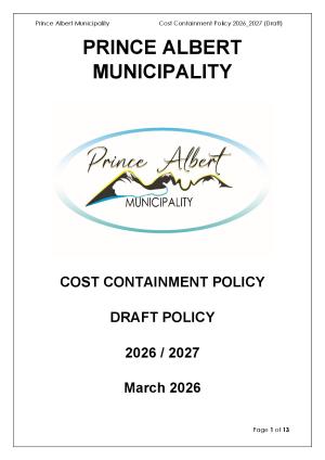 WC052 Prince Albert Municipality Cost Containment Policy 2026_2027 (Draft)