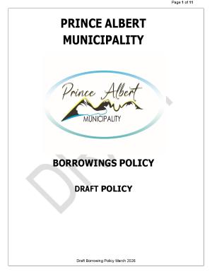 WC052 Prince Albert Municipality Draft Borrowings Policy_March 2026