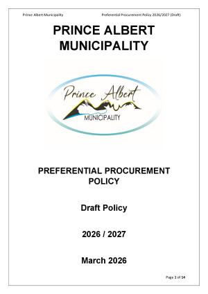 WC052 Prince Albert Municipality Preferential Procurement Policy 2026_2027 (Draft)