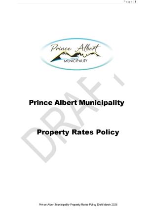 WC052 Prince Albert Municipality Property Rates Policy Draft March 2026