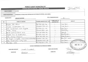 Tender 112026 - Upgrading of Roads LG