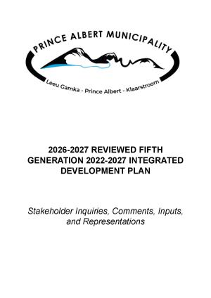 Annexure M _WC052_ 26-27 IDP Stakeholder Input, Comments, and Inquiries _ May 2026