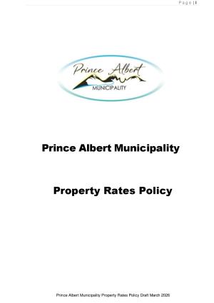 WC052 Prince Albert Municipality Property Rates Policy Final May 2026