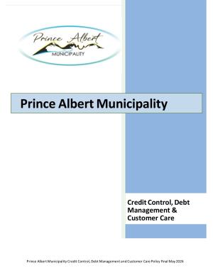 WC052 Prince Albert Mun Credit Con, Debt Manag and Customer Care Policy Final May 2026