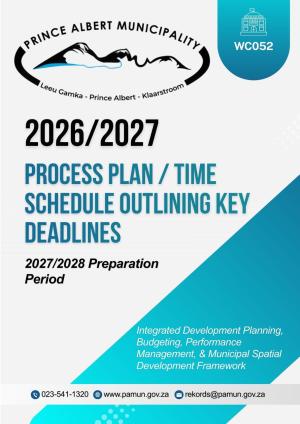 2026/2027 Process Plan / Time Schedule Outlining Key Deadlines 2027/2028 Preparation Period
