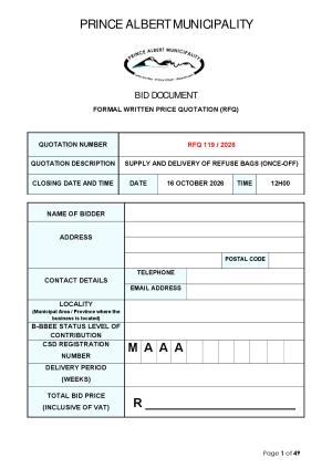 PAMun Bid Document - RFQ 119_2026 Refuse Bags