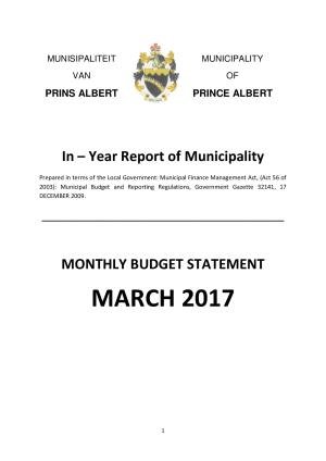 Monthly Report - March 2017_0
