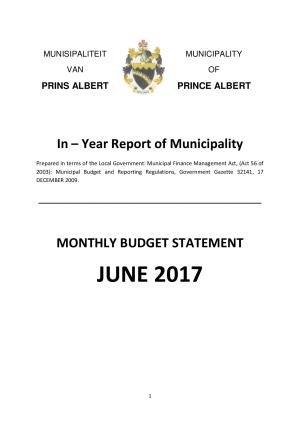 Monthly Report - June 2017
