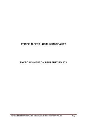Encroachment on Property Policy