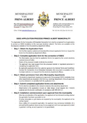 Application for the connection of embedded generation