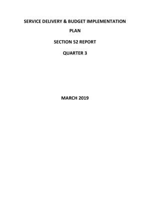 Section 52 report. Q3