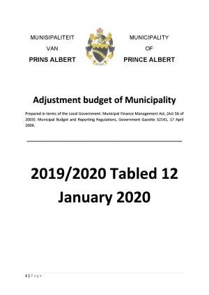 Report Adjustment Budget 2019-2020 Signed