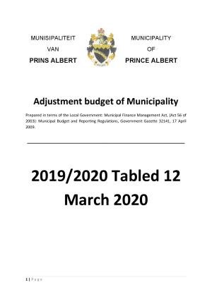 WC052 Prince Albert Report Adjustment budget Signed 2020-03-26