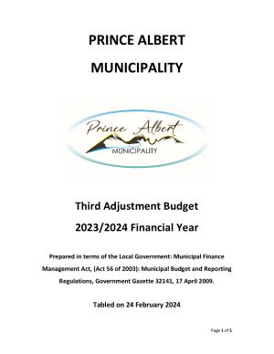 WC052 Third Adjustment Budget Report