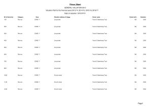 General Valuation Roll - 2013-2017