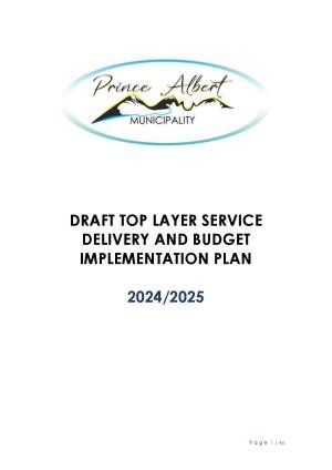 WC052 _2024-2025 Draft Top Layer SDBIP