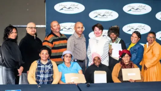 Proud new home owners