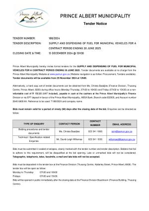 PAMUN Tender Notice TD 188_2024 (Fuel)