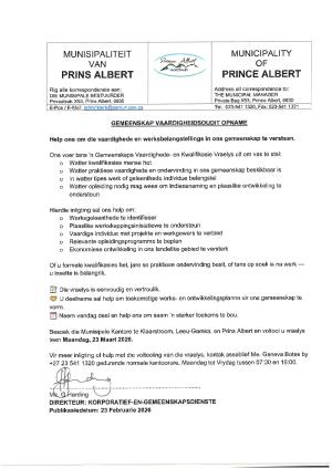 Community Skills Audit Survey // Gemeenskap Vaardigheidsoudit Opname