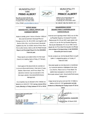 Notice 39/2026: 2024/2025 Final Annual Report and Oversight Report