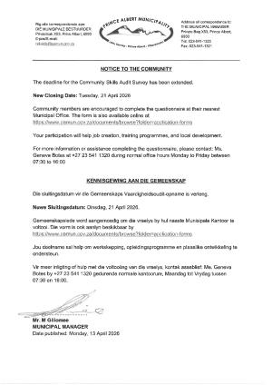 Extension of Community Skills Audit Survey 