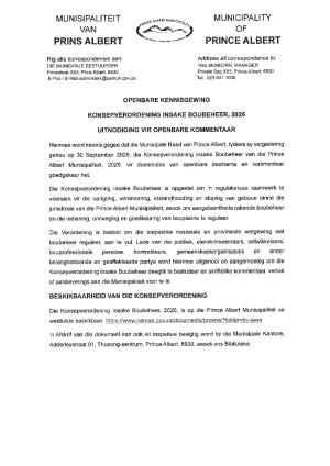 Invitation for Public Comment - Draft Building Control Bylaw 2026